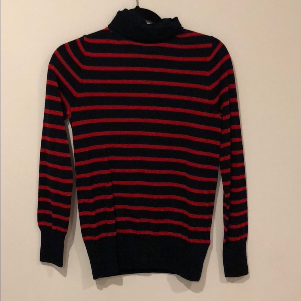 J Crew striped turtleneck